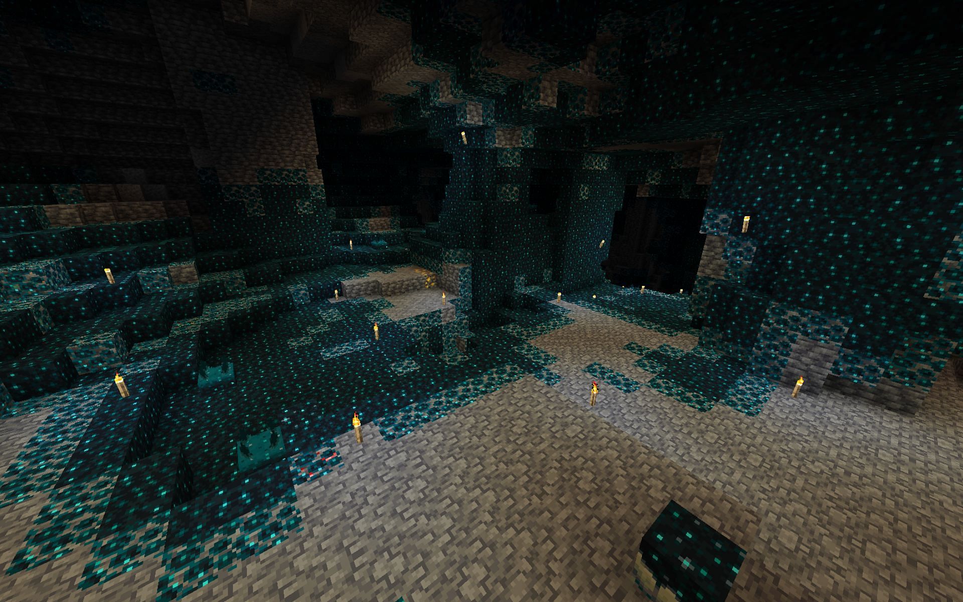 Deep Dark biome is the scariest Overworld biome in the game (Image via Mojang Studios)