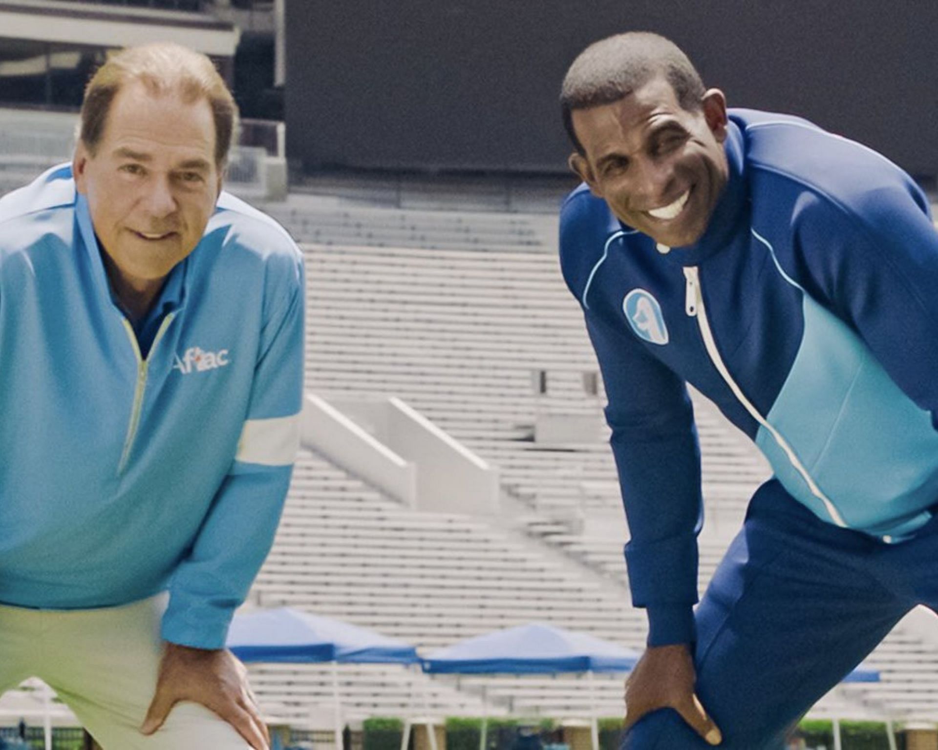 Alabama coach Nick Saban and Colorado coach Deion Sanders 