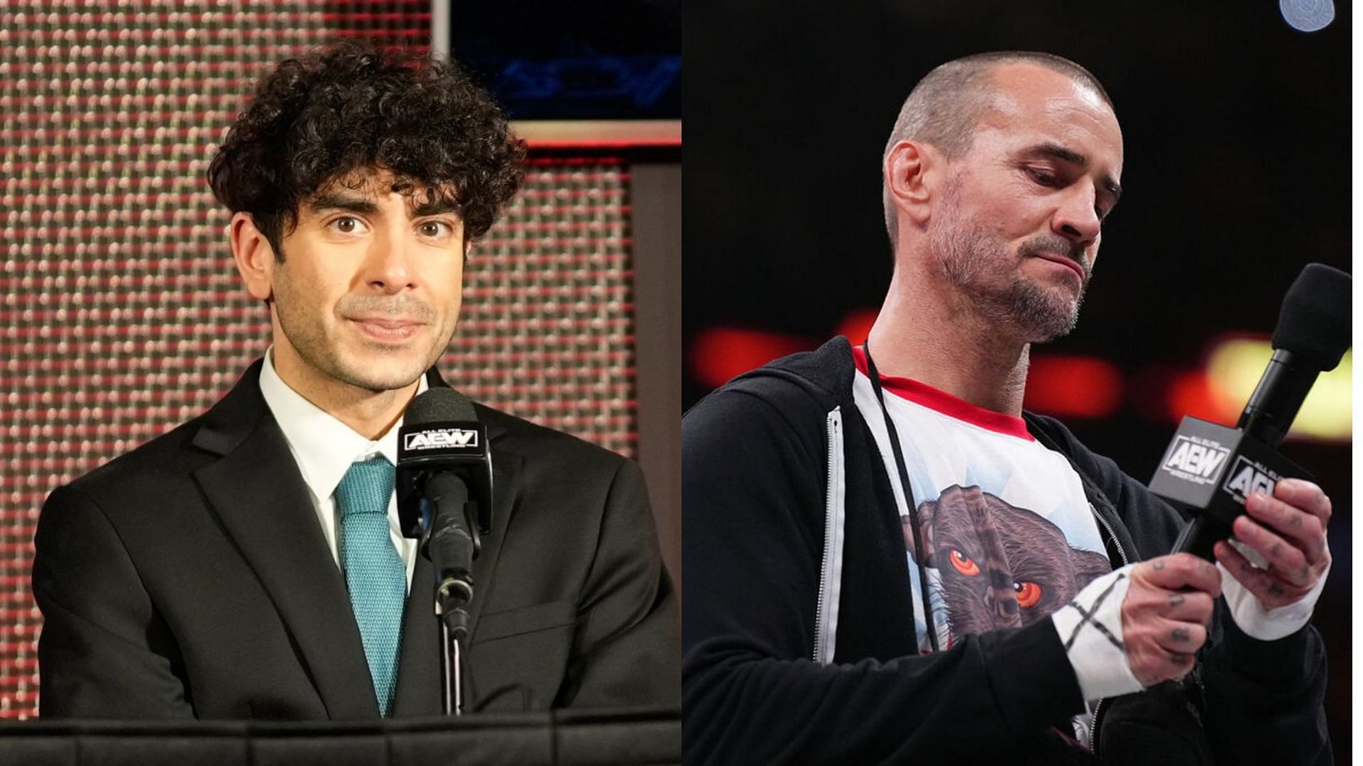 Tony Khan(left); CM Punk(right)