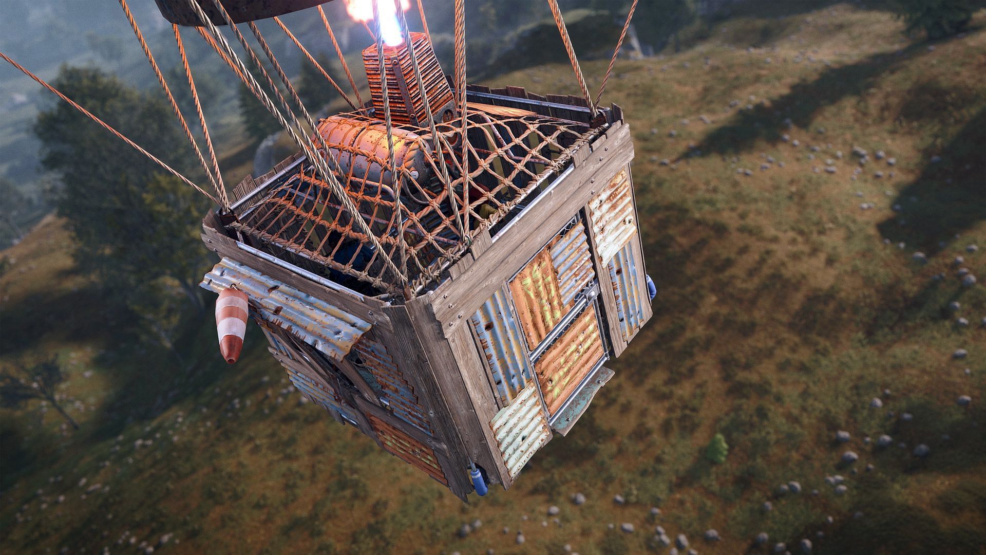Armored Hot Air Balloon with the Airborne update (Image via Facepunch Studios)