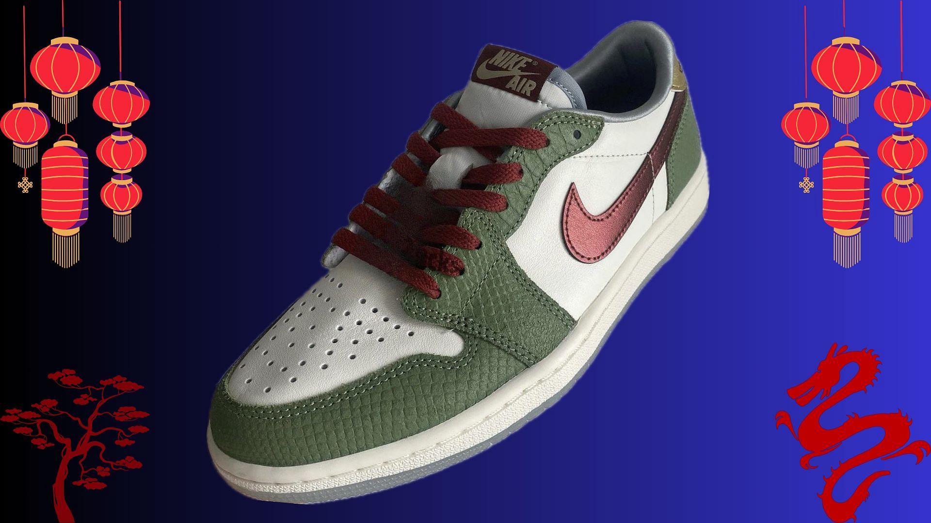 Nike Air Jordan 1 Low Year of the Dragon shoes (Image via Twitter/@astromagazine)