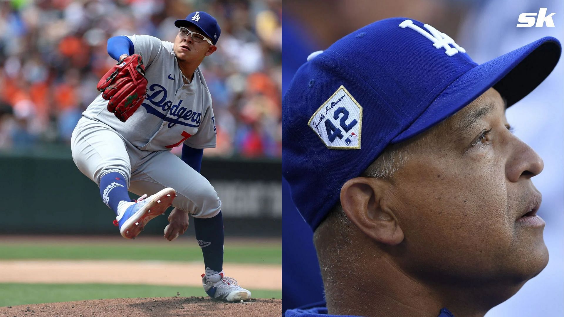 Los Angeles Dodgers Pitcher Julio Urias &amp; Manager Dave Roberts