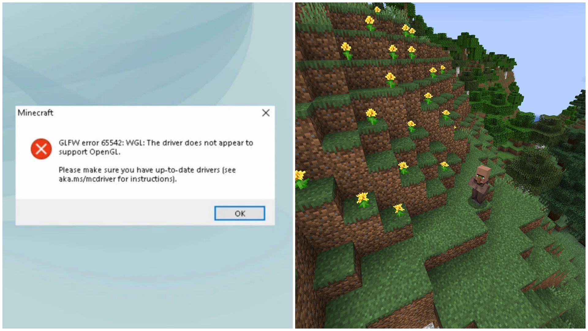 Many Minecrafter players have encountered GLFW 65542 error (Image via Sportskeeda)