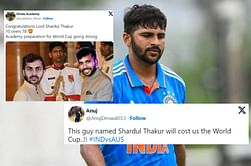 "Second grade bowler like Shardul Thakur cannot take place of Shami" - Fans roast Shardul after his expensive 0/78 spell in IND vs AUS 1st ODI