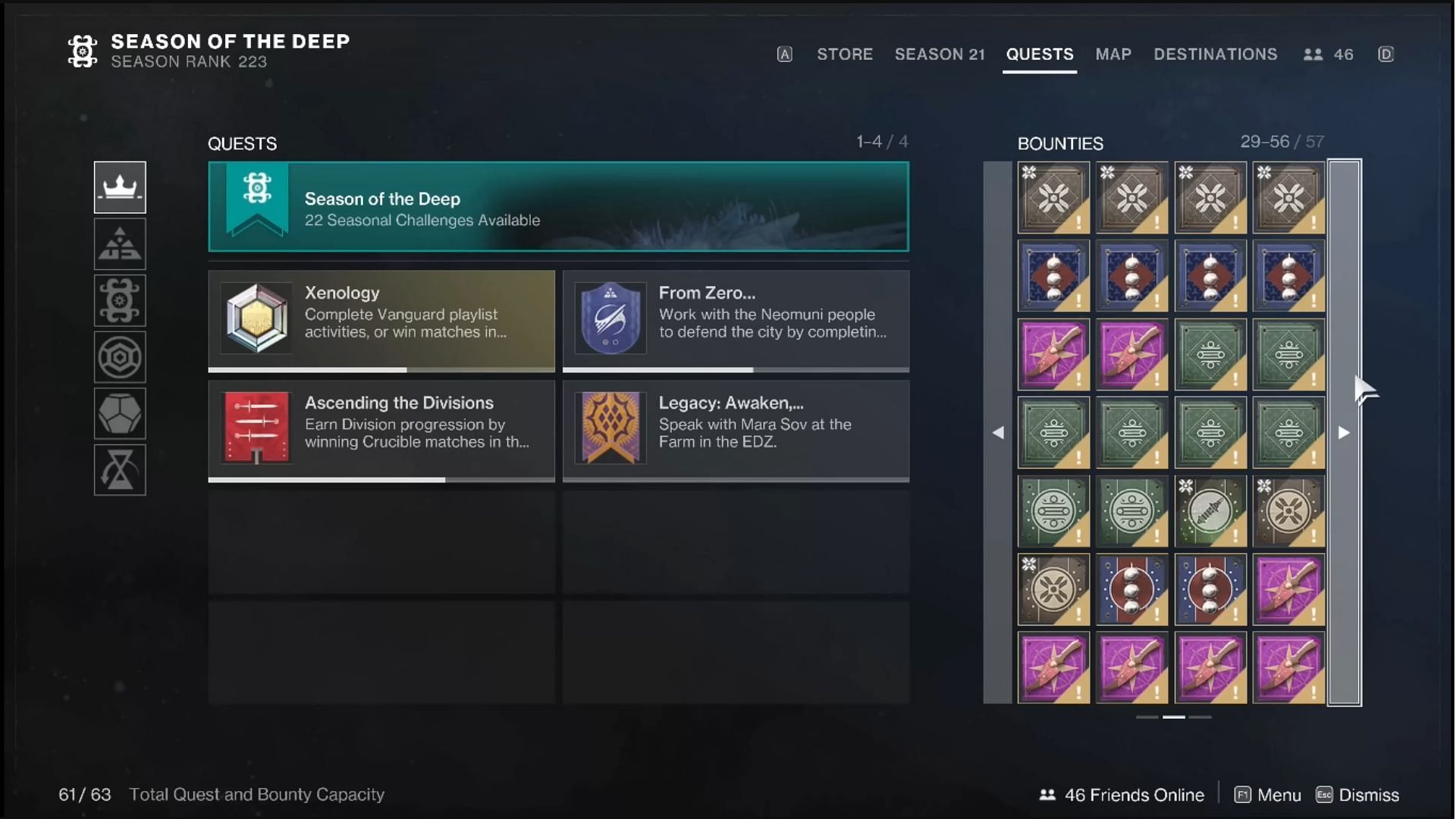 Bounties in the game (Image via Bungie)