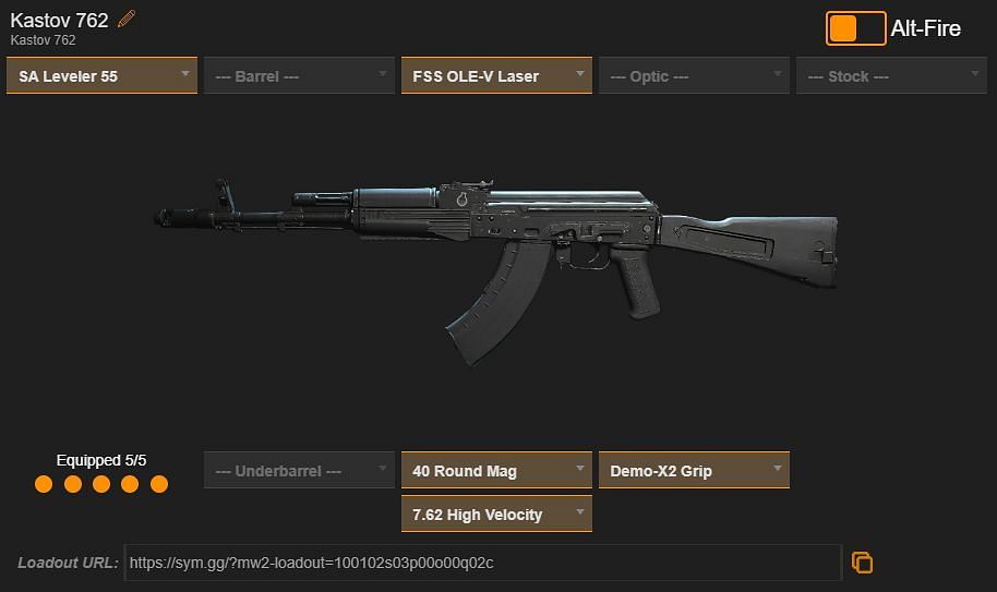 KASTOV 762 loadout (Image via sym.gg)