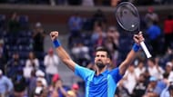 The Serb celebrates at the 2023 US Open