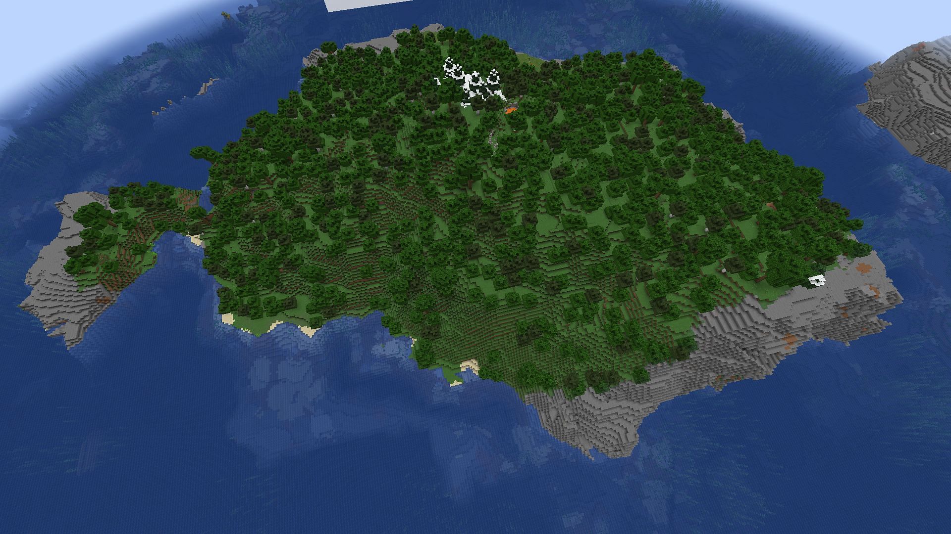 This quirkily-shaped island certainly might be a fun building location (Image via SoloExperiencer/Reddit)
