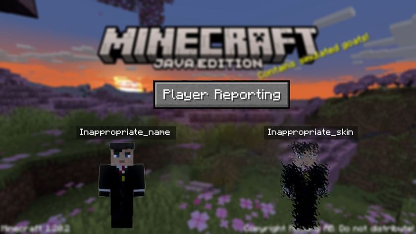 Minecraft 1.20.2 update added player skin and name report system