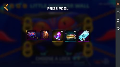 Prize pool of Free Fire's Little Monster Wall event (Image via Garena)