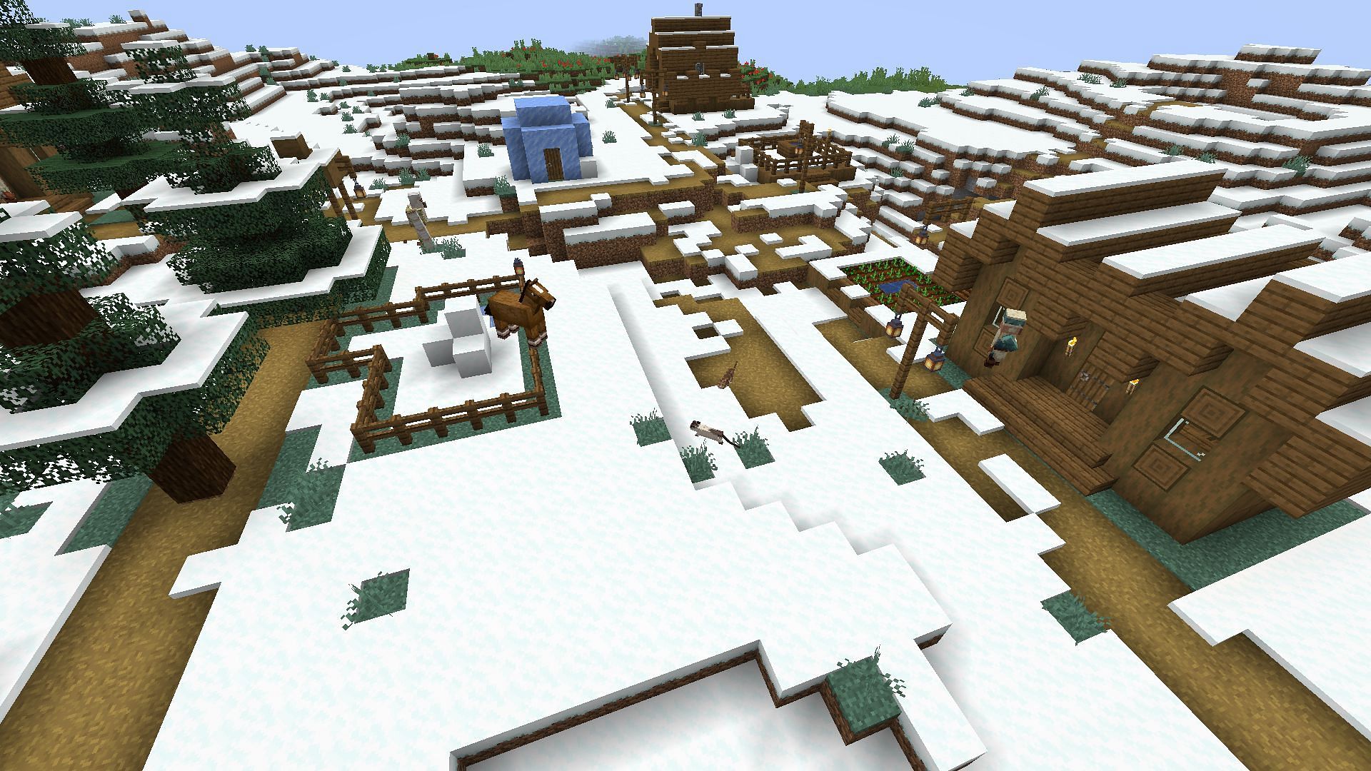 Snowy village (Image via Mojang)