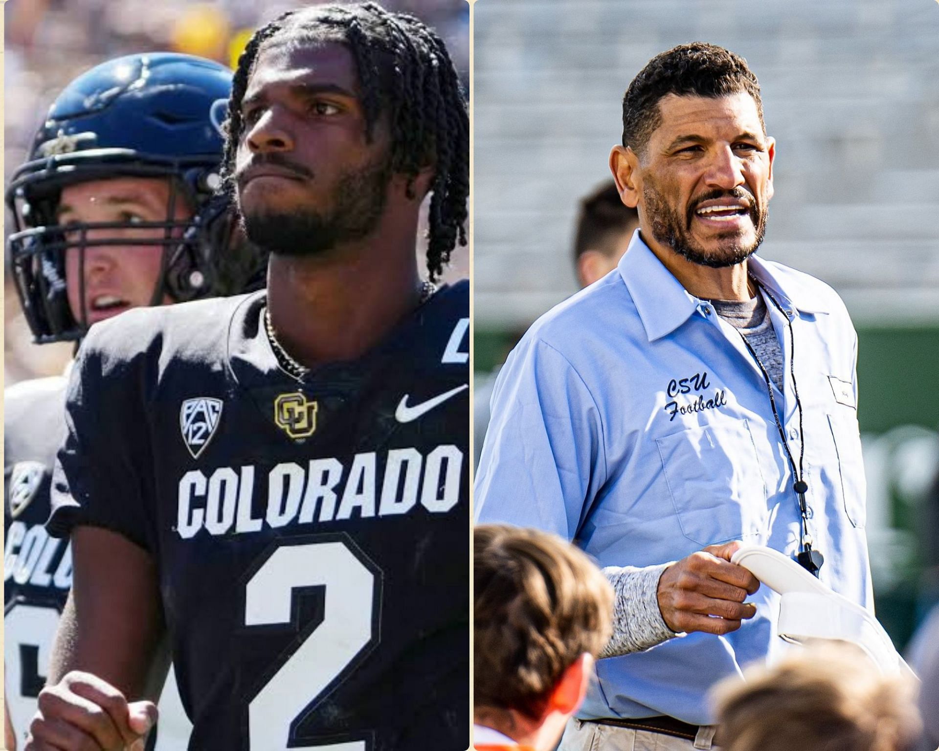 Colorado Buffaloes quarterback, Shedeur Sanders and Colorado State Head Coach, Jay Norvell