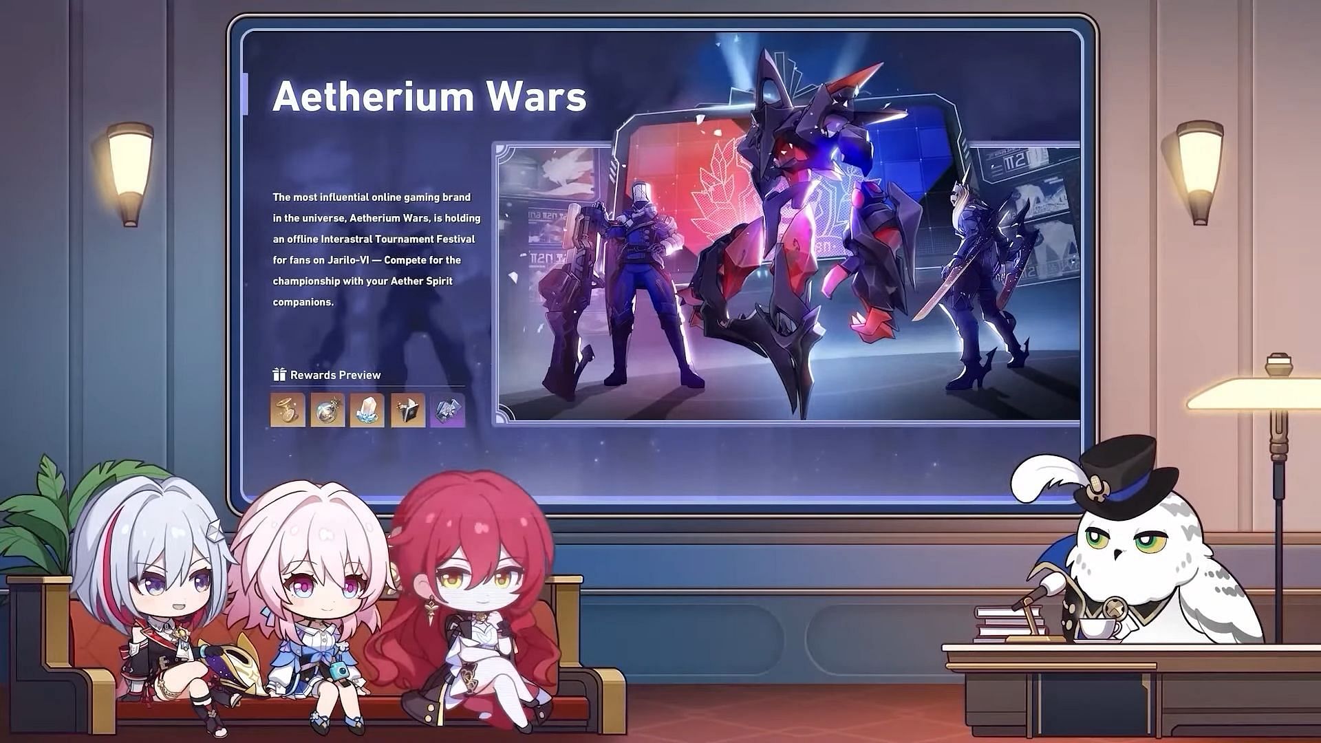 Aetherium Wars is the flagship event for version 1.4 (Image via HoYoverse)