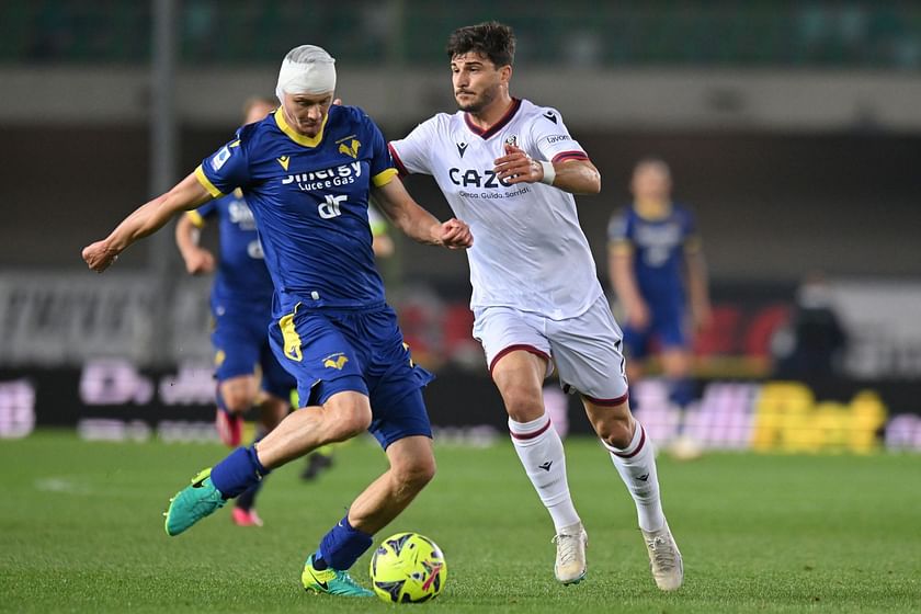 Bologna Fc Vs Hellas Verona Imagem Editorial - Imagem de grande