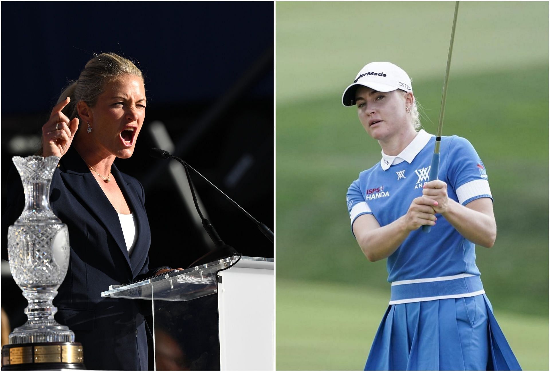 Suzann Pettersen and Charley Hull (via Getty Images)