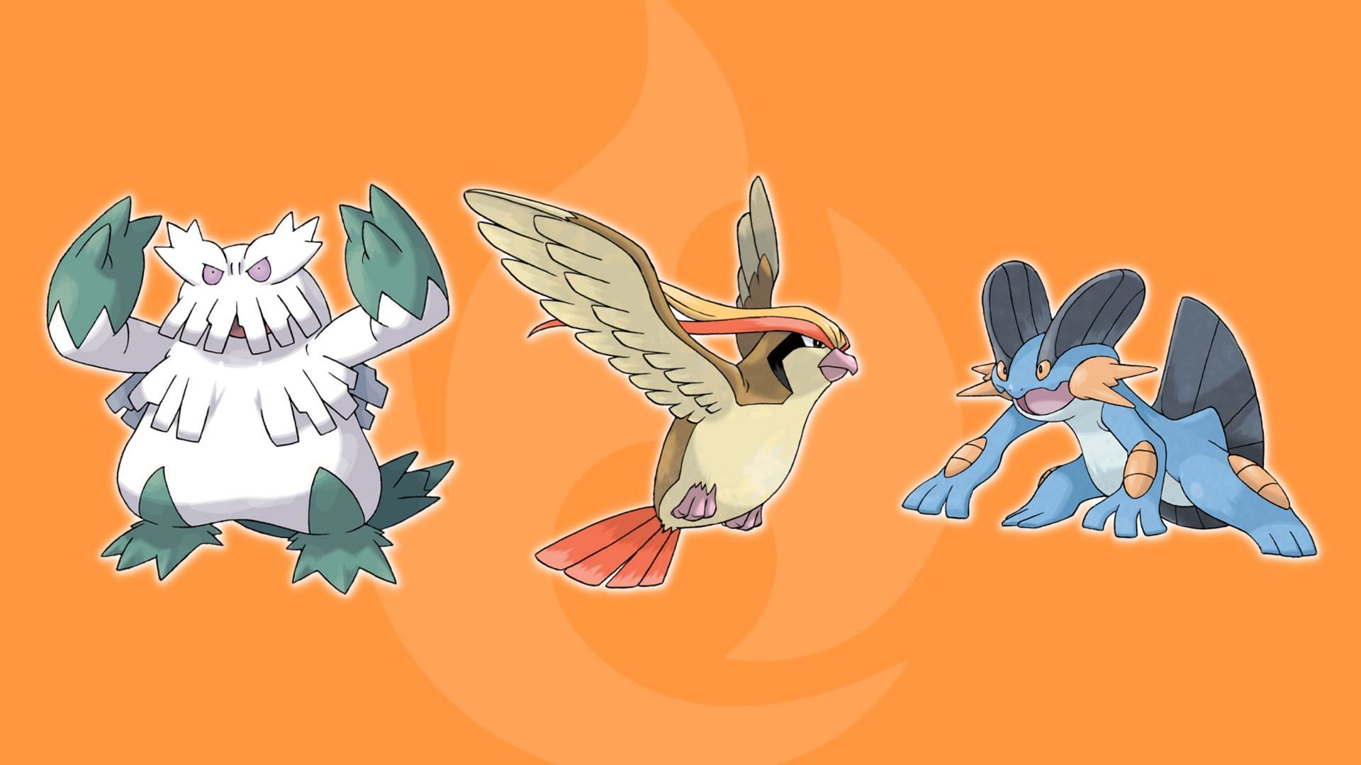 Abomasnow, Pidgeot, and Swampert (Image via Sportskeeda || The Pokemon Company)