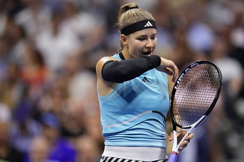 Karolina Muchova during her US Open semifinal against Coco Gauff