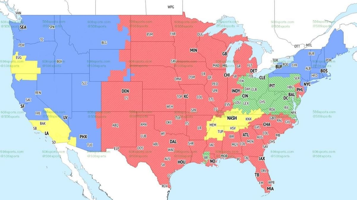 NFL Week 2 Coverage Map 2023 TV schedule, channel and broadcast