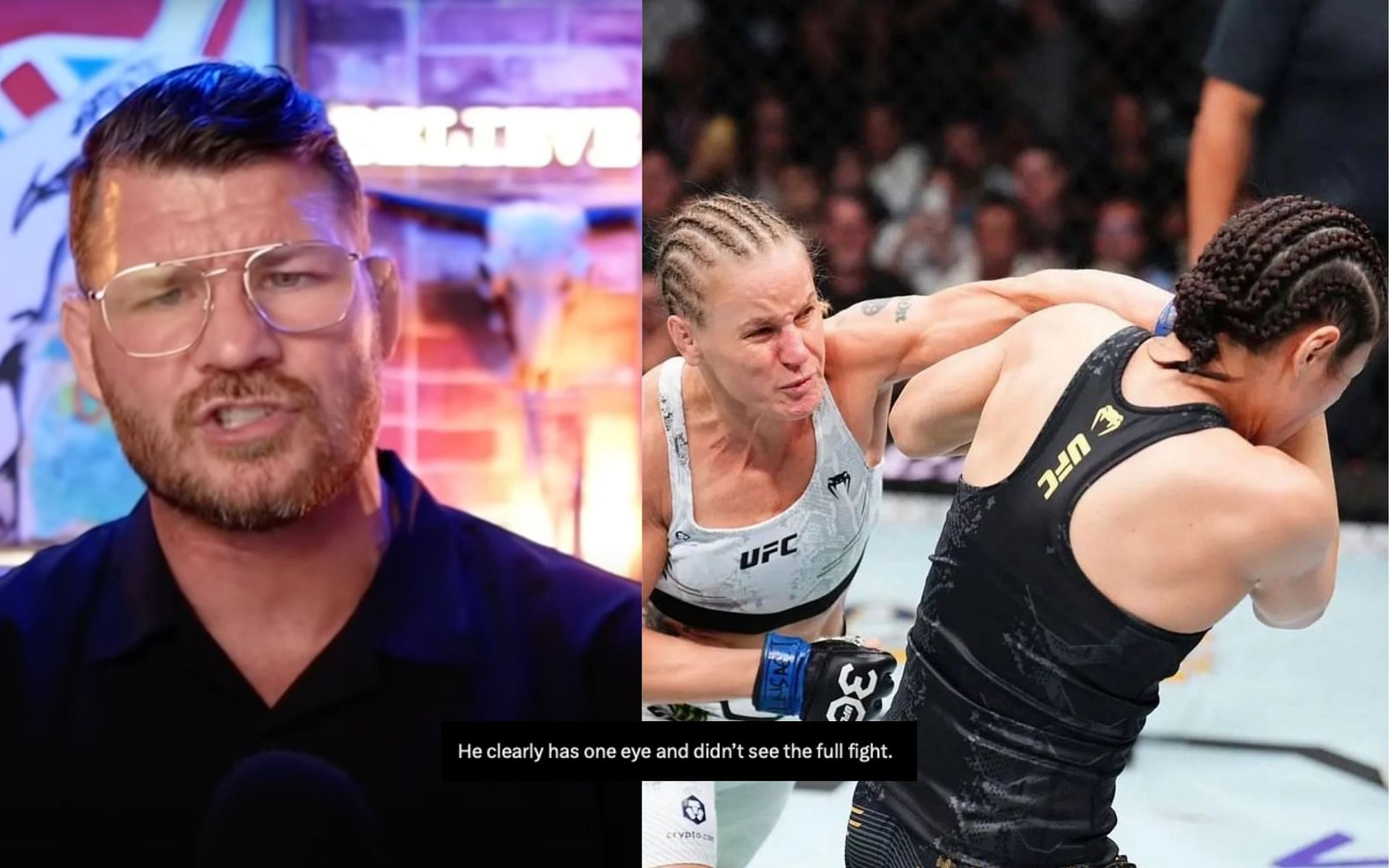 Michael Bisping, Alexa Grasso vs. Valentina Shevchenko 2 (Image Courtesy - Michael Bisping on YouTube, @BulletValentina on X/Twitter)