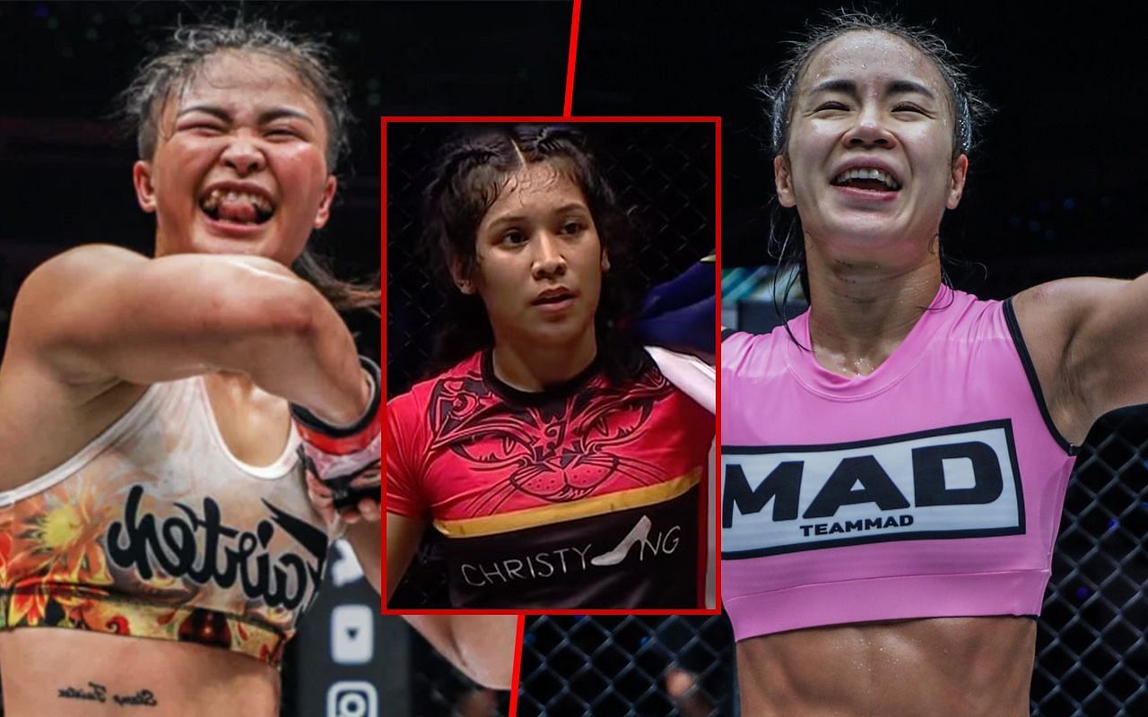 Stamp (L), Jihin Radzuan (middle), and Ham Seo Hee (R) | Photo credit: ONE Championship