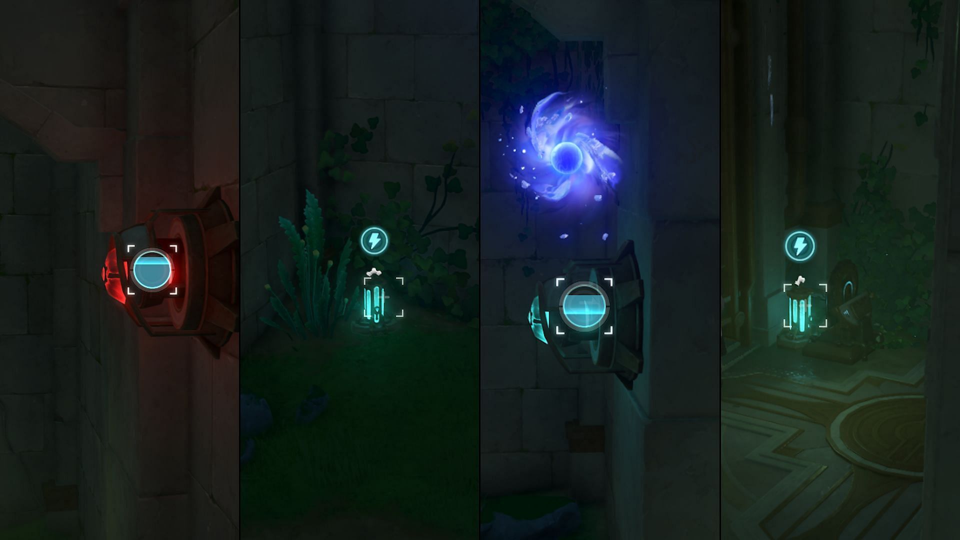 This is the solution to the Energy Transfer Terminal, from left to right (Image via HoYoverse)