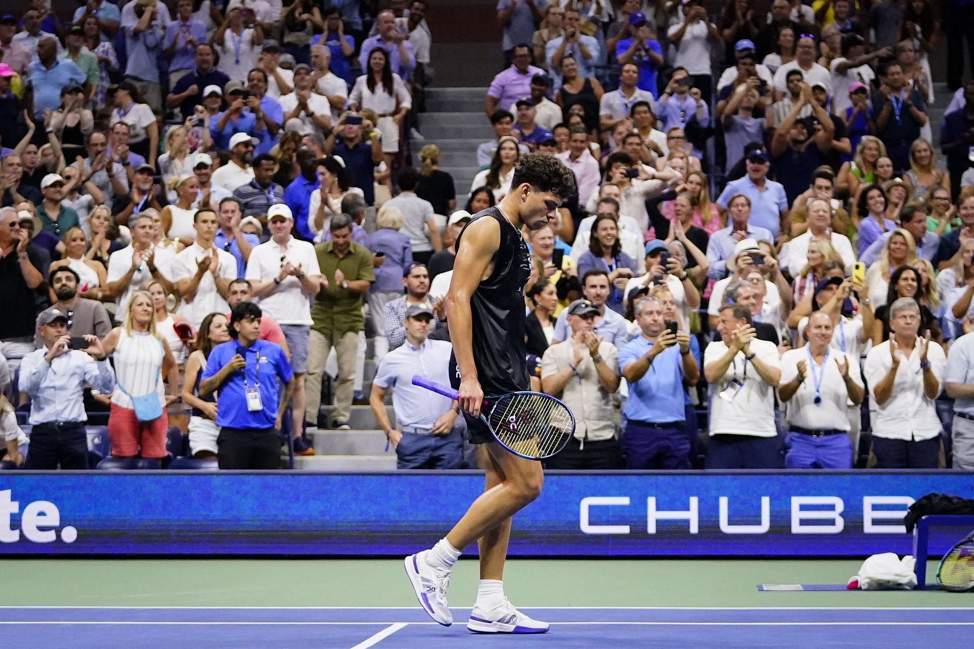 Ben Shelton after his semifinal defeat to Novak Djokovic