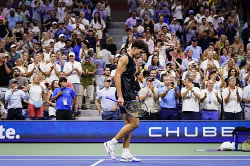 Ben Shelton after his semifinal defeat to Novak Djokovic