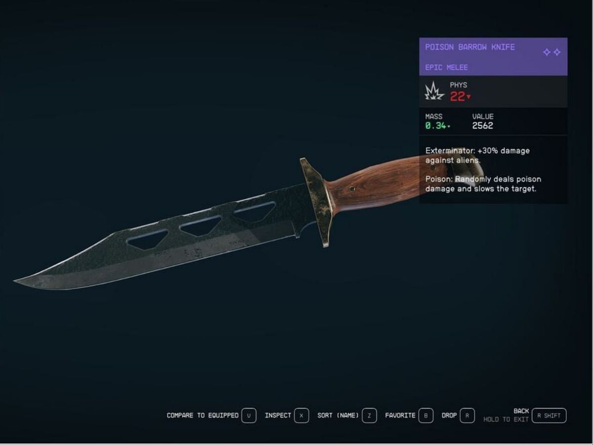 Combat Knives are a useful backup in case peace talks don&#039;t work (Image via Bethesda)