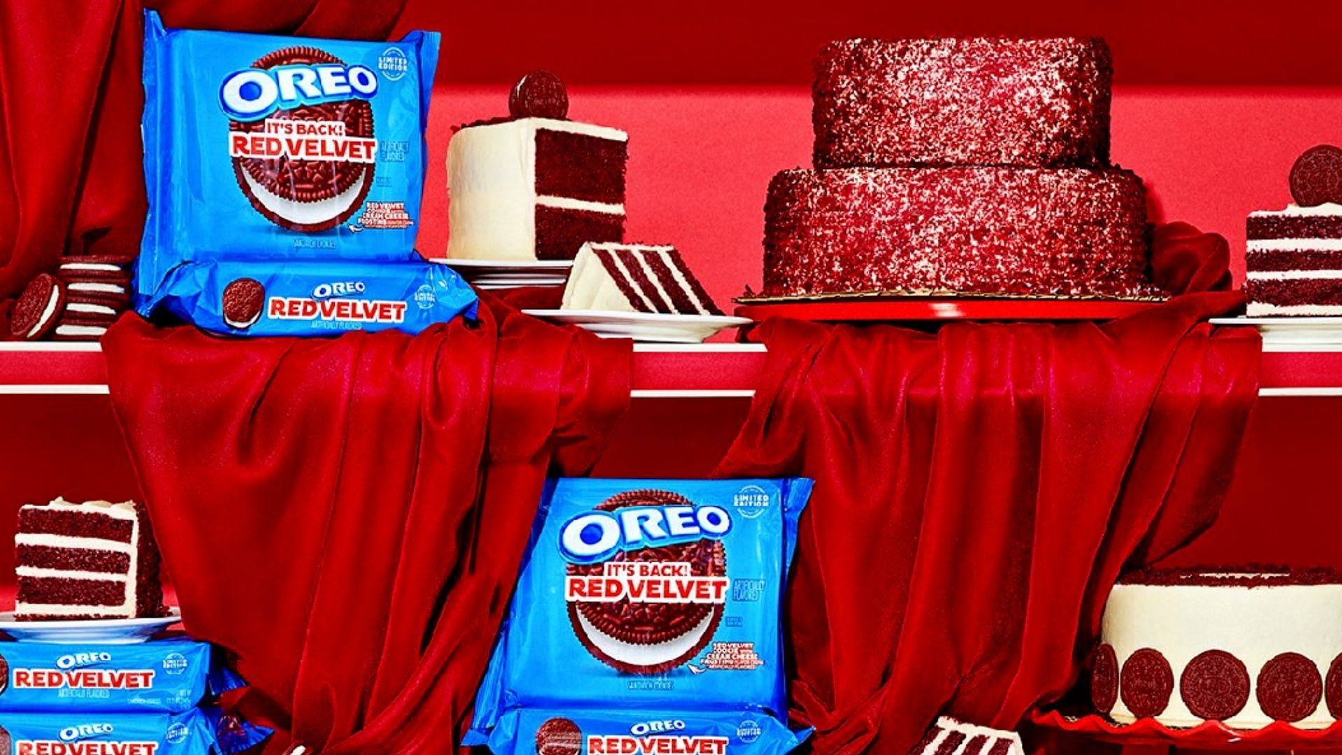 Red Velvet Oreos return to store shelves nationwide for a limited time (Image via Oreo)