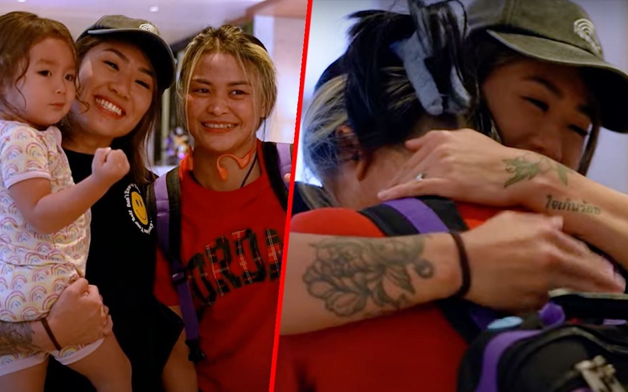 Angela Lee and Stamp get emotional in their reunion in Singapore.