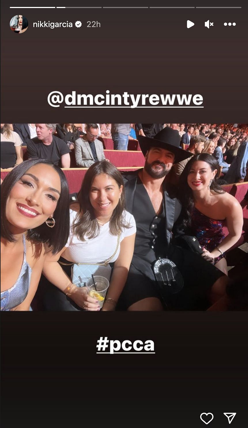 The former Divas Champion shared a photo with McIntyre.