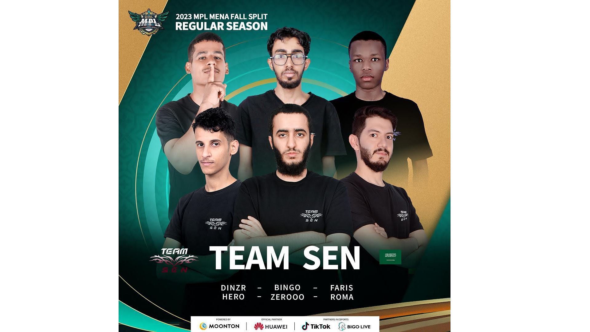 Team SEN will go all in to go all the way this MPL MENA Fall Split season (Image via Moonton Games)