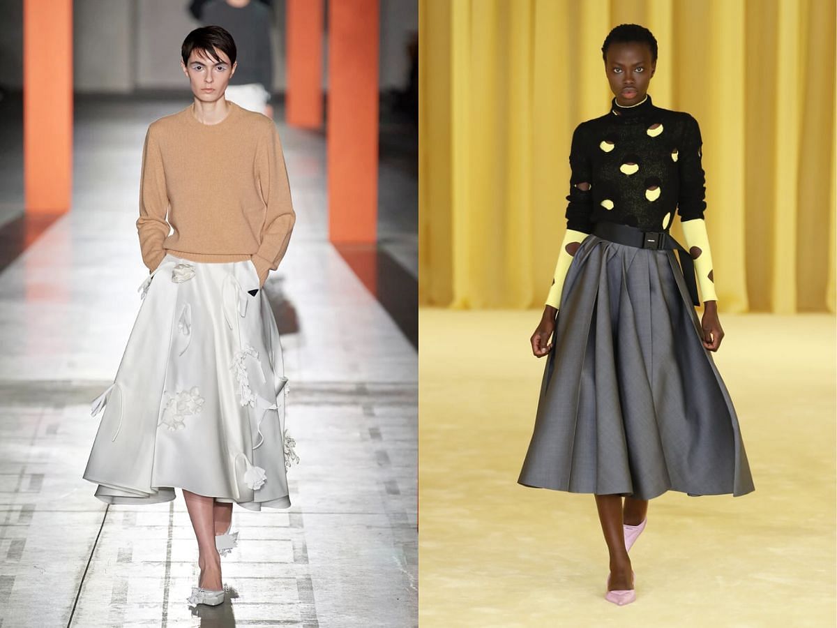 Skirts are back in fashion (Images via Prada)