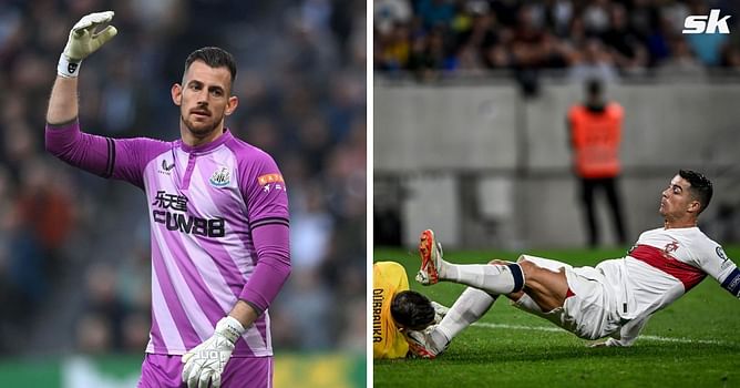 “I take it sportingly” – What Martin Dubravka said after Cristiano Ronaldo caught him on the face with studs during collision
