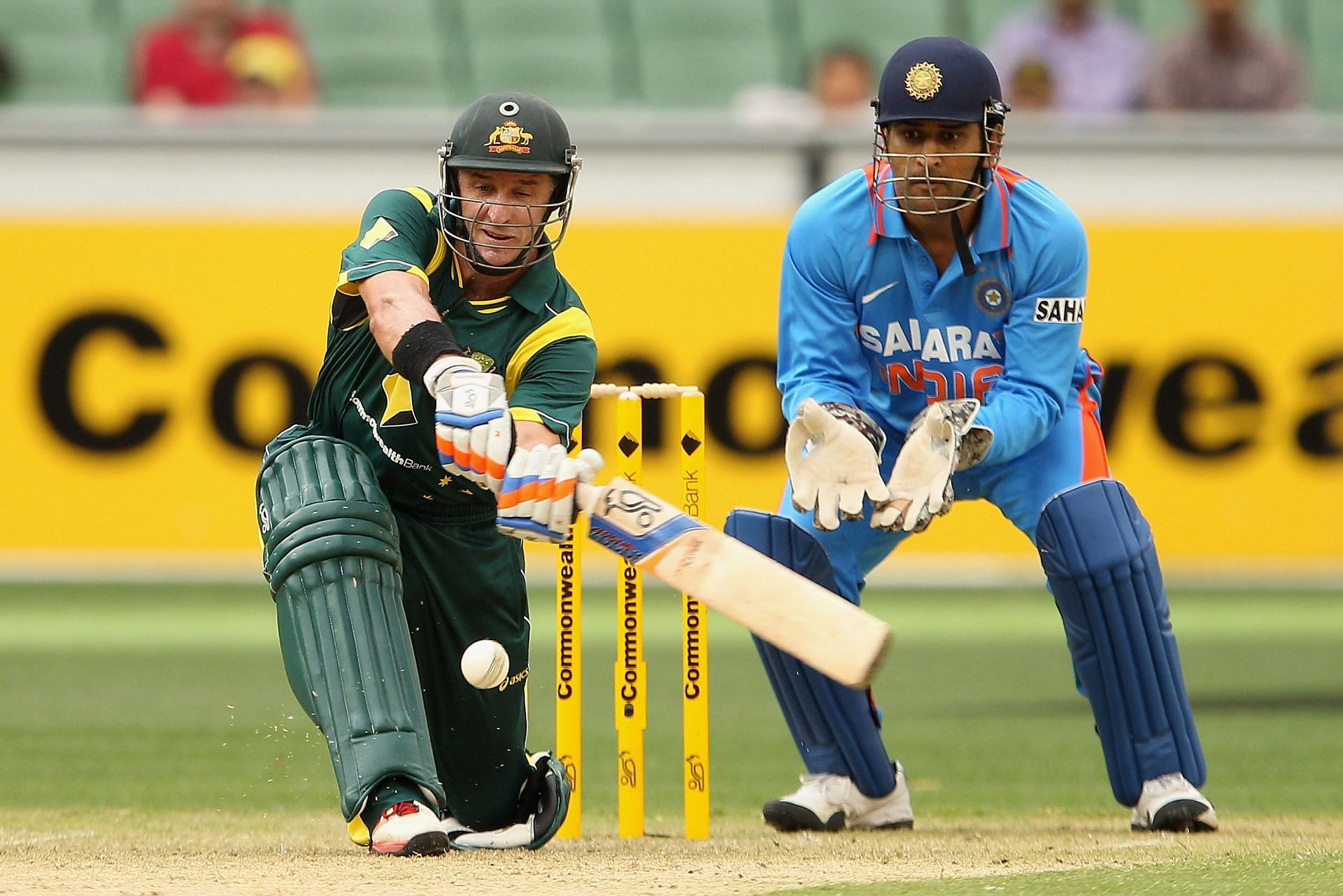 Michael Hussey while batting against India [Getty Images]