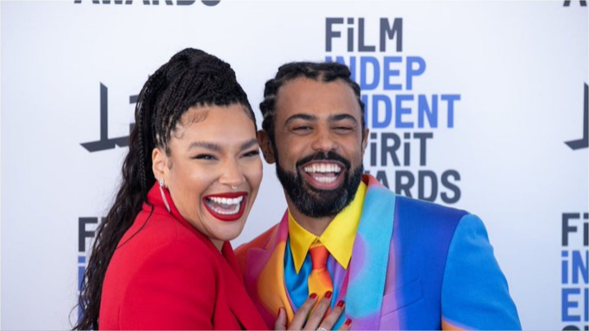 Daveed Diggs and Emmy Raver-Lampman are expecting their first child (Image via Gina Lawriw/X)
