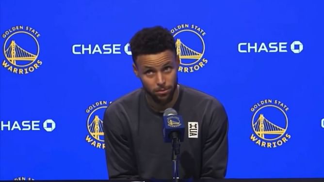 Watch: Steph Curry once gave an animated reaction when a reporter addressed him as “Wardell” in 2021