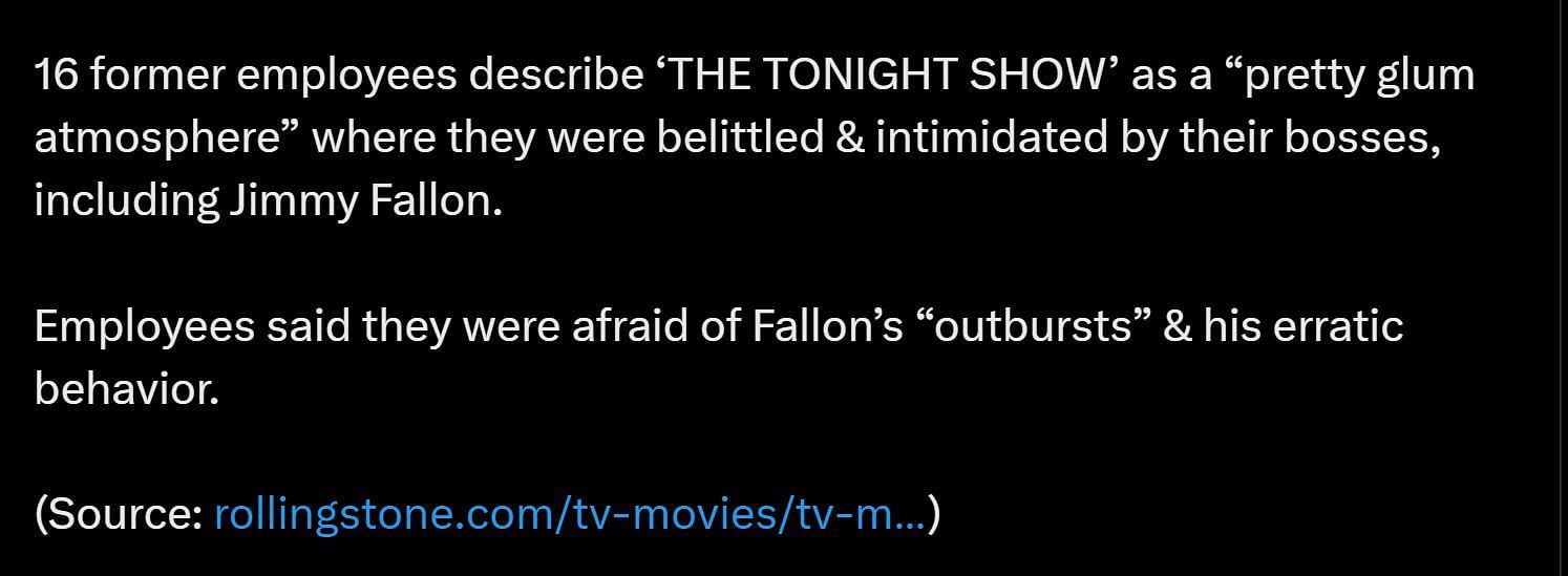 DF&#039;s post about the Tonight Show (Image via X)