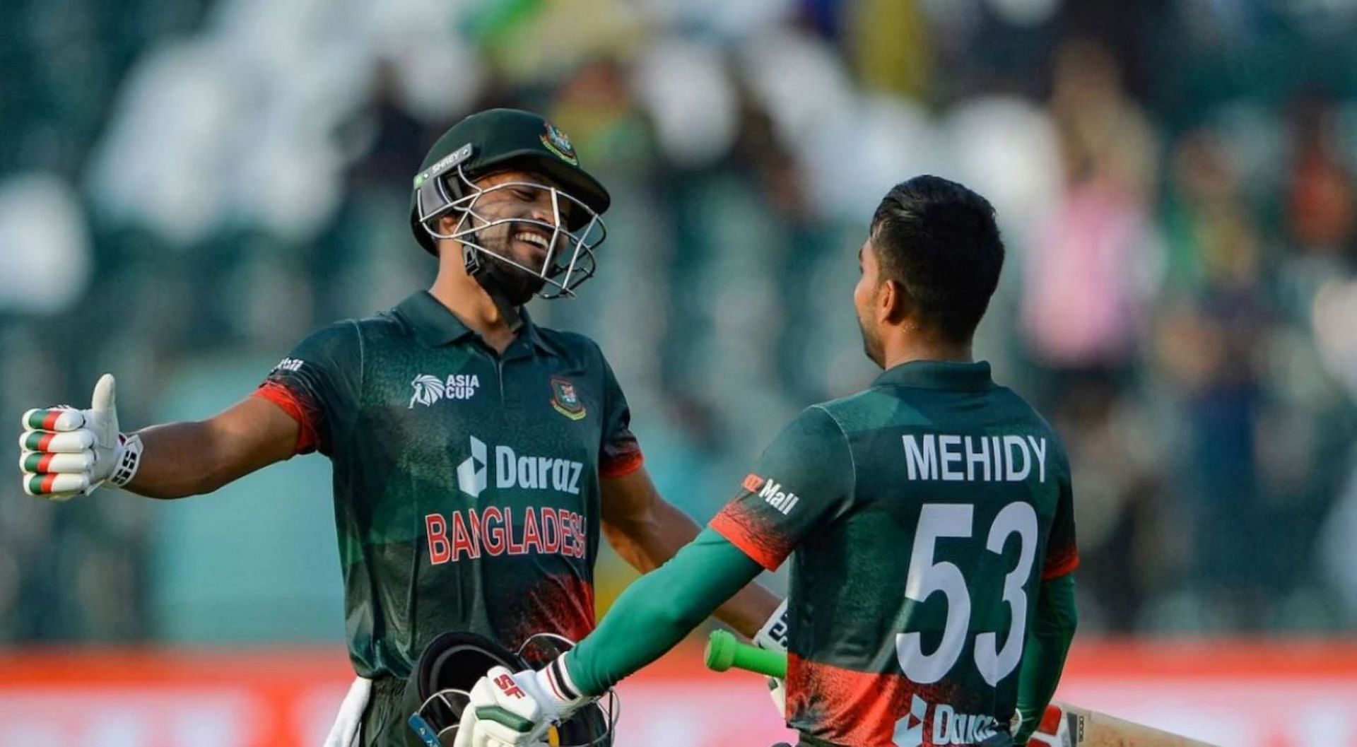 Najmul Shanto and Mehidy Hasan destroyed the Afghan bowlers in a double-century partnership.