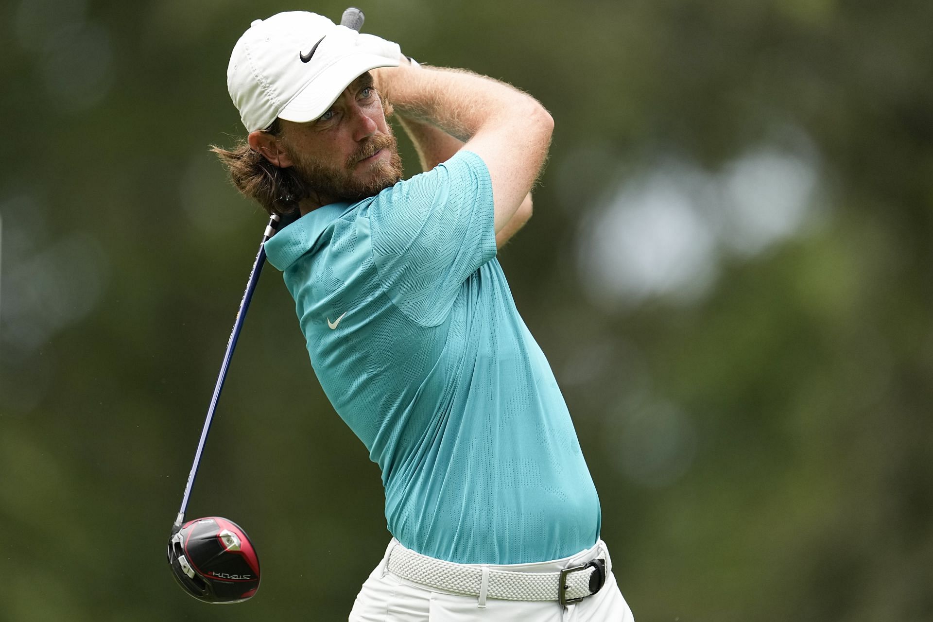 Tommy Fleetwood hits from the seventh tee during the third round of the FedEx St. Jude Championship