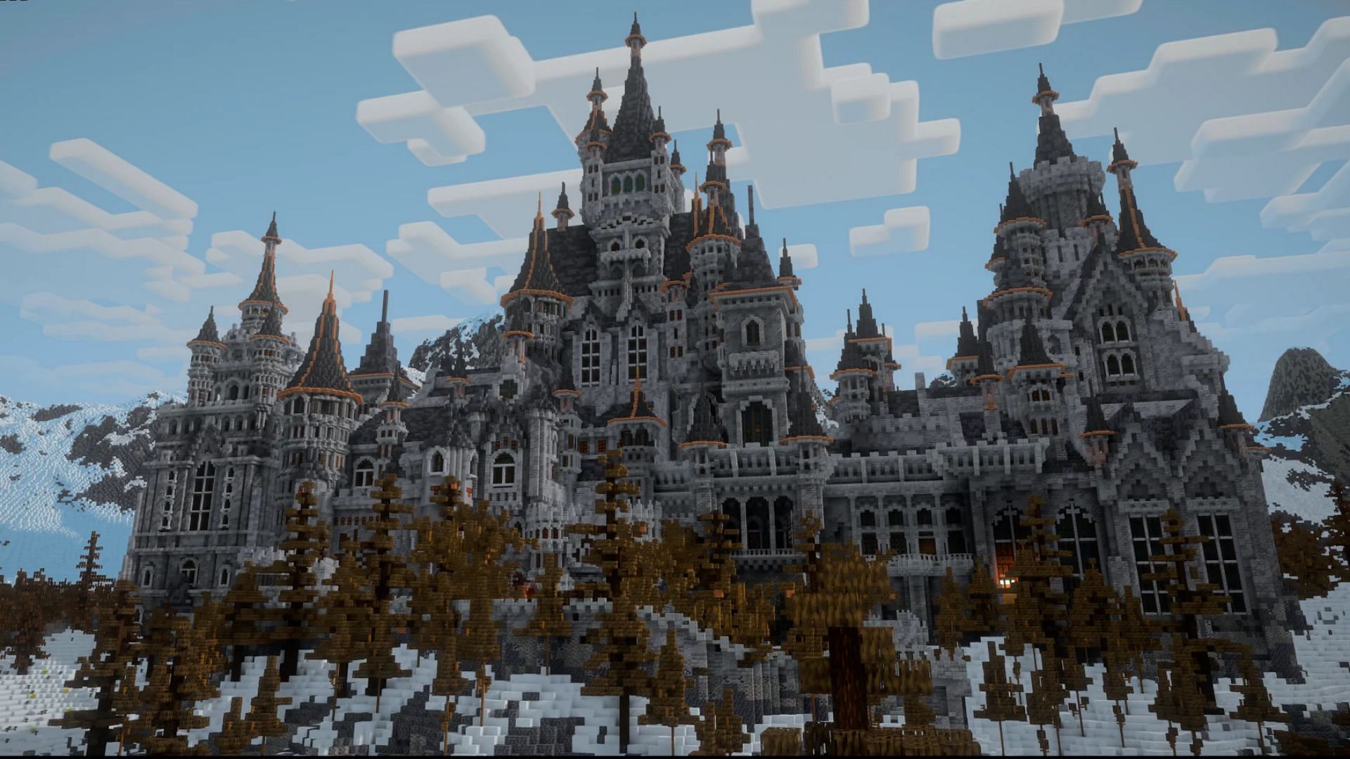 Dimitrescu Castle in Minecraft (Image via Reddit/u/hibreck)