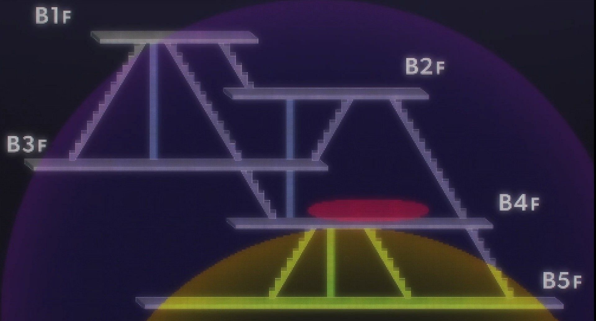Tokyo Metro Basement structure as seen in Jujutsu Kaisen anime (Image via MAPPA)