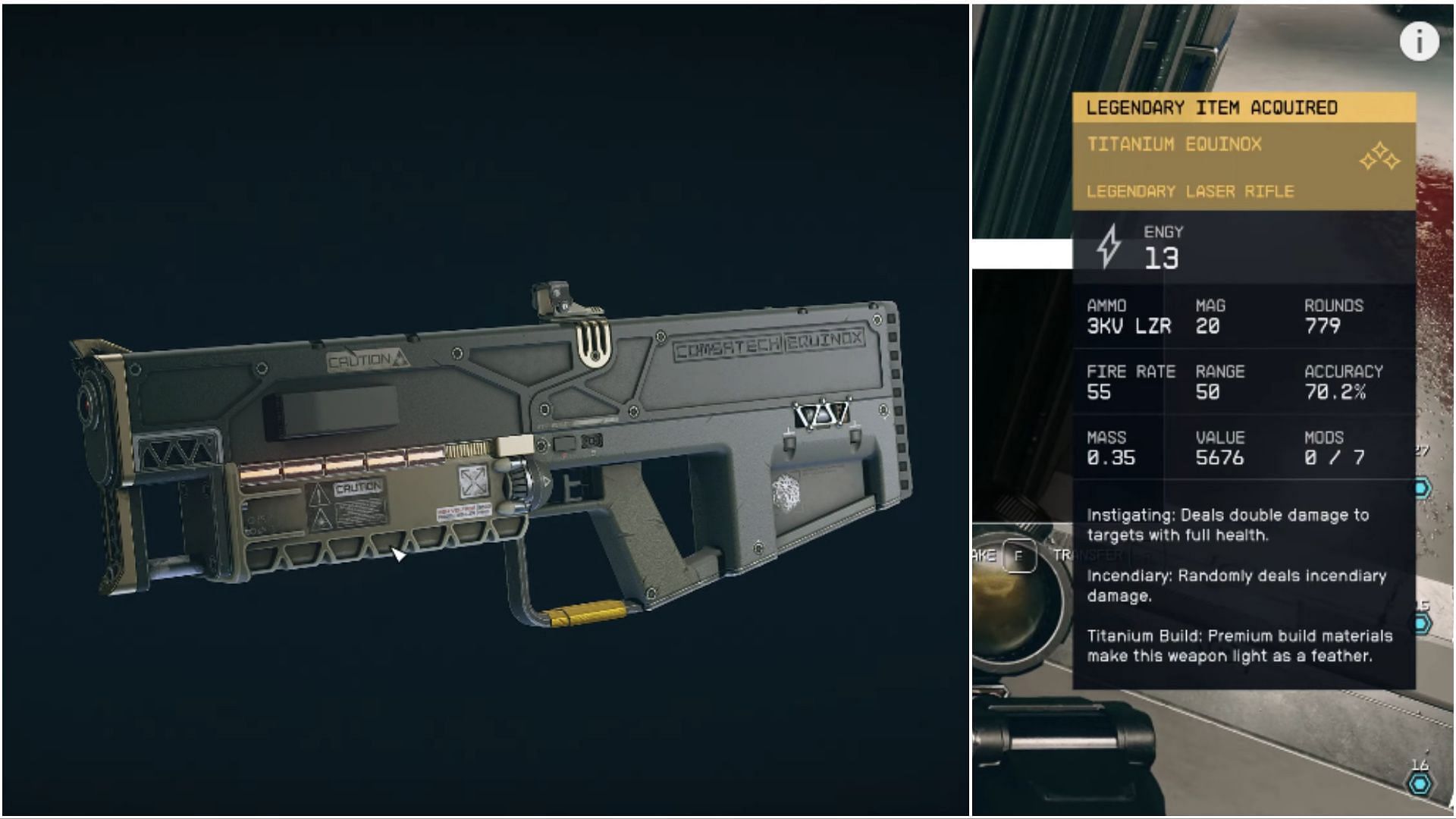 Equinox&#039;s magazine is capable of holding 20 rounds. (Image via Bethesda Game Studios)