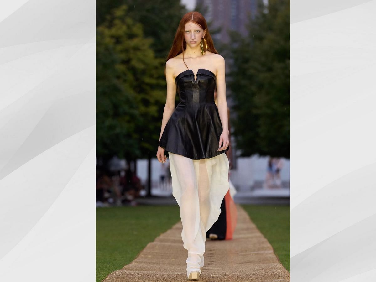 Draped Pants with Corset (Image via Getty)