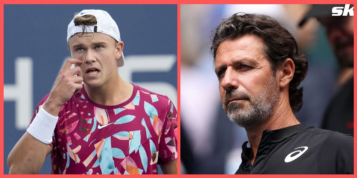 Holger Rune (L) and Patrick Mouratoglou (R)