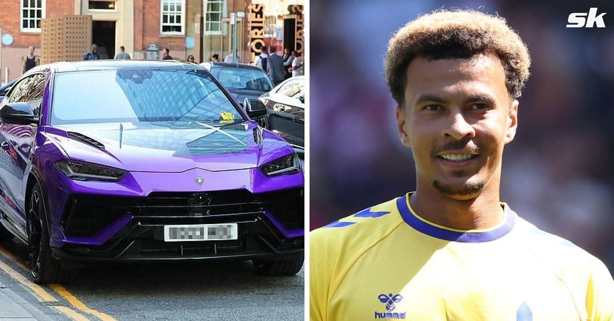 Everton star Dele Alli was spotted with his Lamborghini Urus in Manchester 