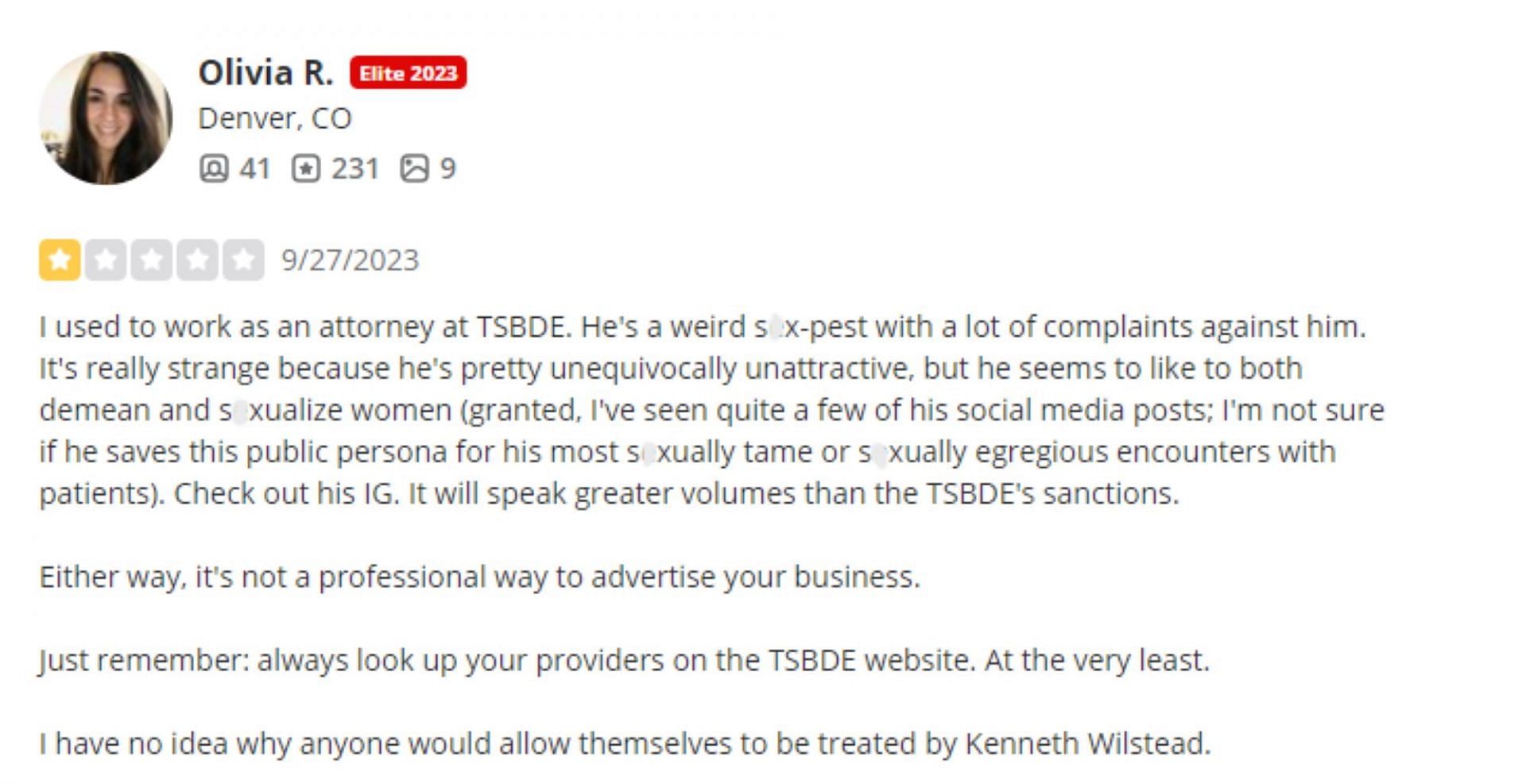 Netizen criticizes the dentist on Yelp (Image via Yelp)