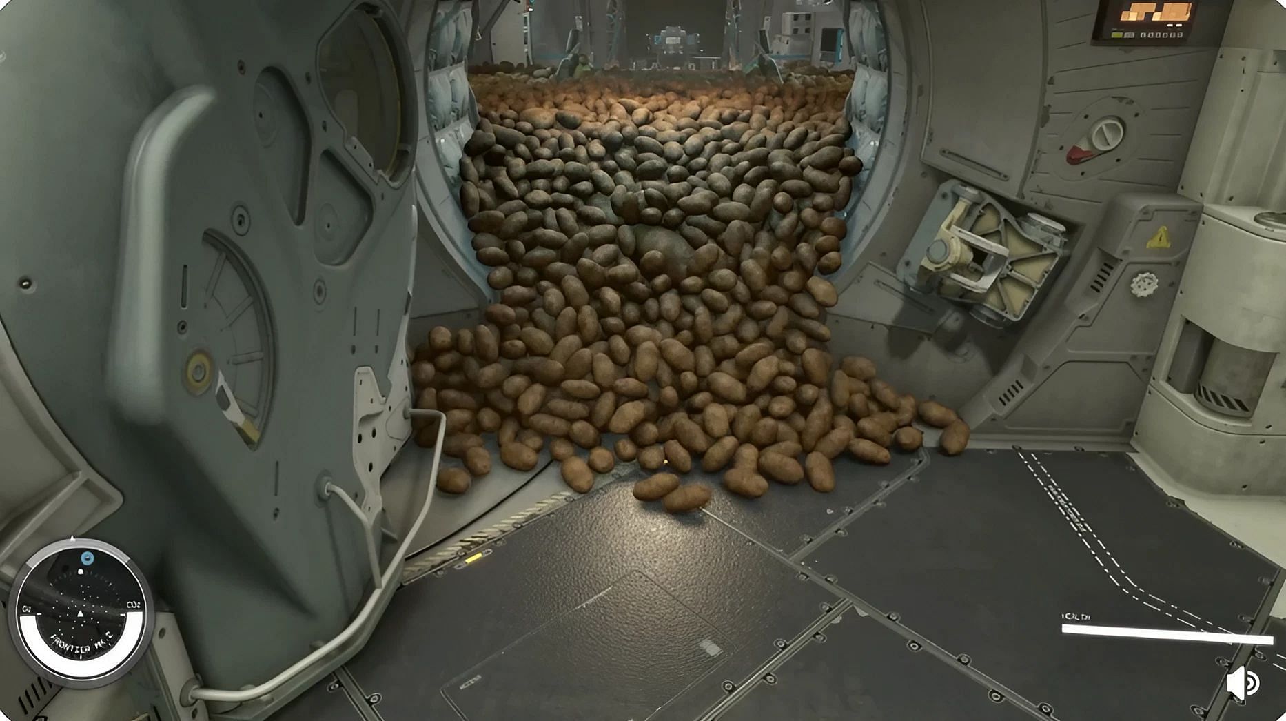 Starfields 20,000 potatoes in spaceship is a true testimony of incredible in-game physics from Bethesda