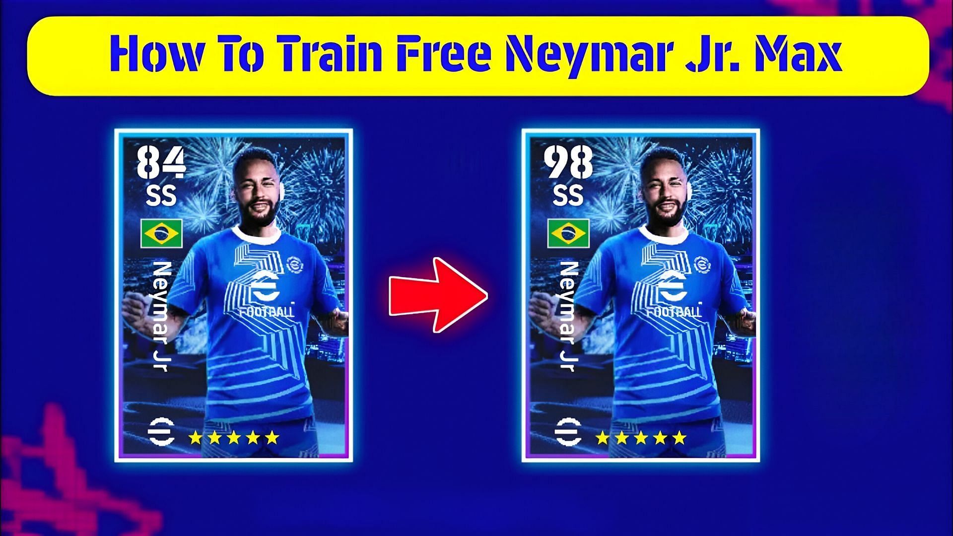 How to train the free Neymar Jr. card in eFootball 2024 Mobile to max level