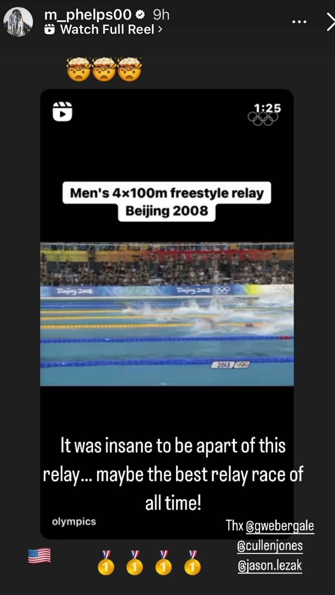 Michael Phelps&#039;s Instagram story